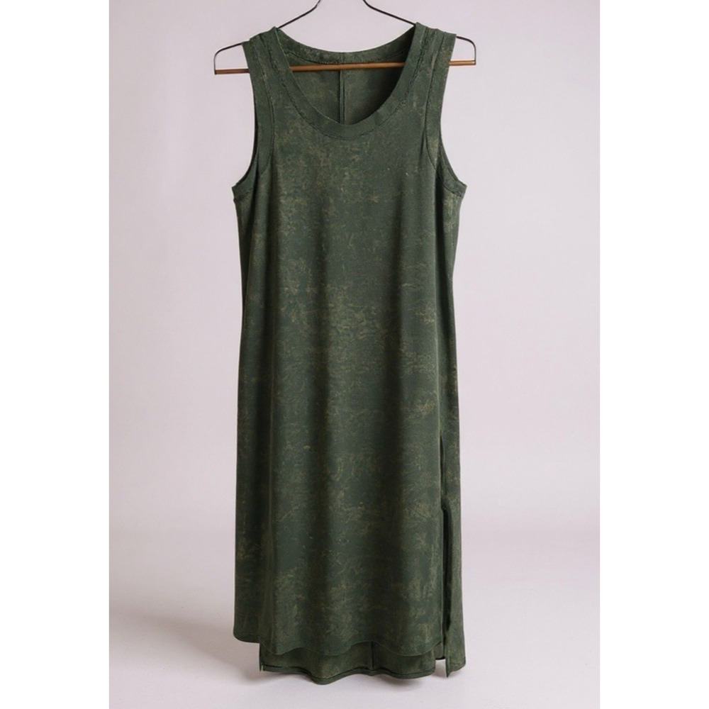 Lululemon All Yours Tank Maxi Dress Cloudy Wash Dark Olive Green No Size 8 10 ? - Picture 2 of 16
